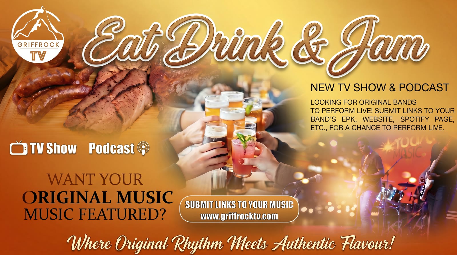 Eat Drink and Jam - new TV show and podcast